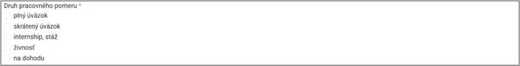 Výber druhu pracovného pomeru