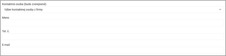 Kontaktné údaje na zodpovednú osobu