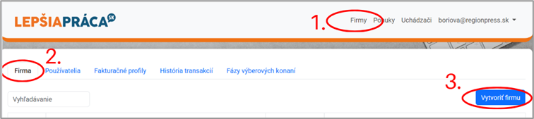 Navigácia hlavnej stránky